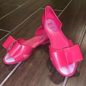 Pink Mini Melissa- Bow and Open Toe